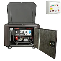 Генератор A-iPower A9000EAX в тихом зимнем кожухе 1200 RAL 8019 + блок автозапуска A-iPower 230В/400В 100А 8 ПИН