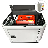 Генератор A-iPower A8000EAX в тихом зимнем кожухе 1200 RAL 7035 + блок автозапуска A-iPower 400 В, 25 А